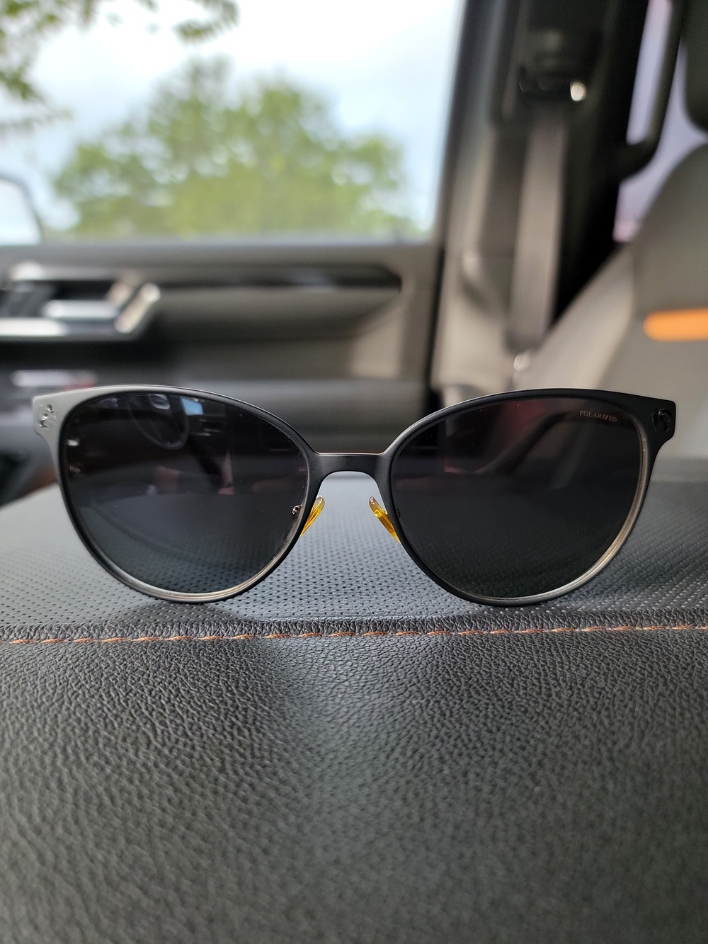 Versace Black Cat-Eye Sunglasses with Gold Accents